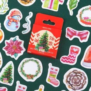 Set de 46 calcomanías kawaii de alce