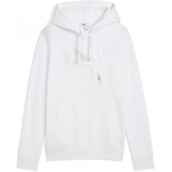 Felpa Puma Donne Metallic con Cappuccio Argento XS
