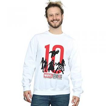 Felpa Marvel Studios Uomo I Primi Dieci Anni Rossa