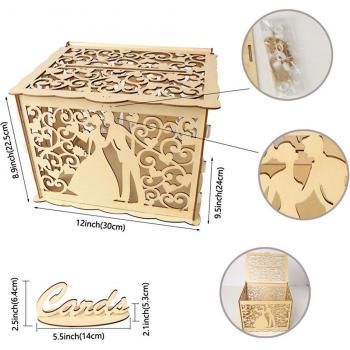 Cajas de madera huecas para bodas