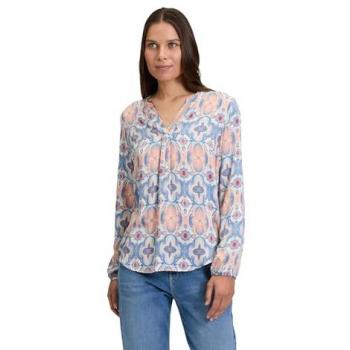 Cartoon Blusenshirt Rosé Eleganz mit Muster
