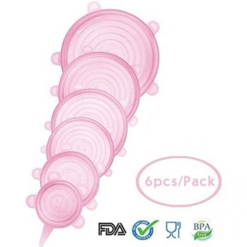 Silicone food cover set 6 pièces – Couvercles réutilisables pour aliments