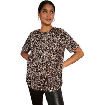 Gold Glitz Sequin Shirt for Women – Dorothy Perkins, 8 UK