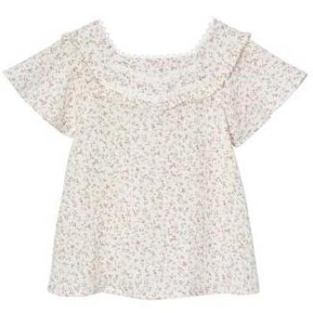 Blouse élégante en gaze de coton pour fille avec imprimé fleuri