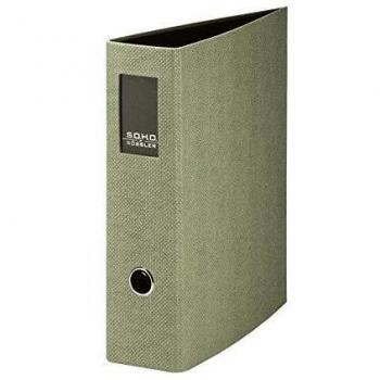 Rössler S.O.H.O. Spezial-Aktenordner A4, 85 mm, Rückenschild, Sisal Salbeigrün, 4er Pack