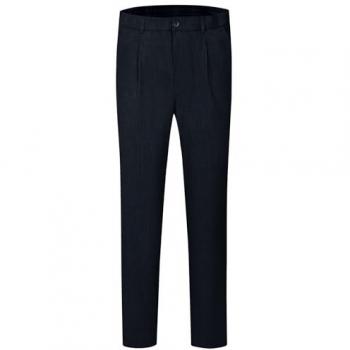 Bugatti Marine Bundfaltenhose mit Dehnfunktion