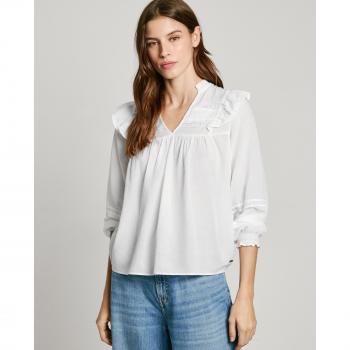 Camicia con colletto a V Pepe Jeans Lorely