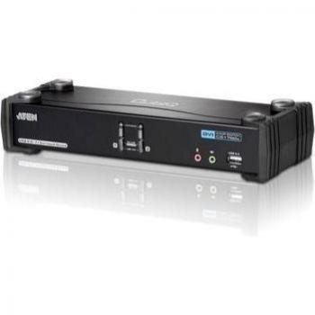 Controlador KVM 2‑Puertos DVI USB 2.0 con Soporte 3D