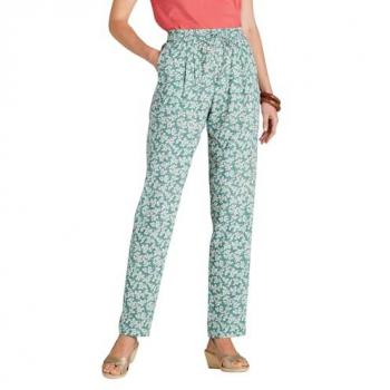 Slim Fit Viscose Printed Trousers