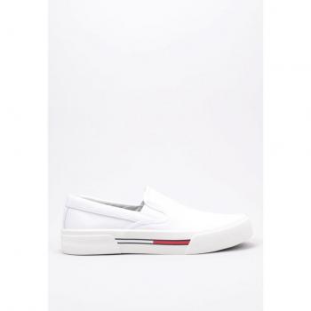 Tommy Jeans Sneakers aus Stoff Slip On Canvas Color EM0EM01156 Weiß 40 Herren