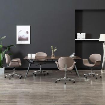 Pack 4 chaises pivotantes cuisine salle à manger taupe – vidaXL