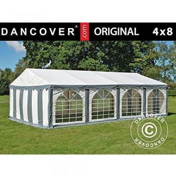 Gazebo Eventi Original 4x8 m PVC – Grigio/Blu