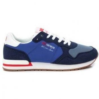 XTI 141211 Zapatillas deportivas de hombre azul marino en piel vegana