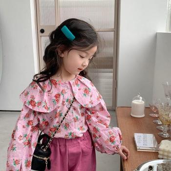 Deer Jonmi 2022 Spring Korean Style Floral Print Children Tops