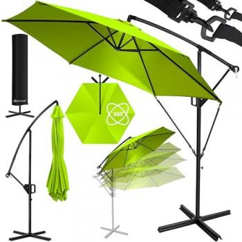 KESSER Parasol Voladizo de Aluminio con Protección UV y Manivela Ø300/Ø350 cm