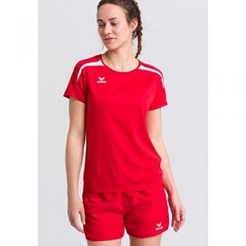 Maglietta da donna Erima Liga 2.0 rossa a maniche corte