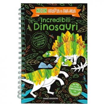 Dinosauri Neon Gratta e Colora