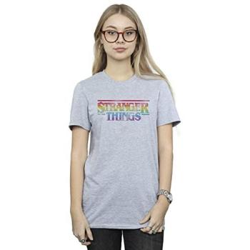 Vrouwelijk Cotton Shirt: Stranger Things Rainbow Dot (Netflix)