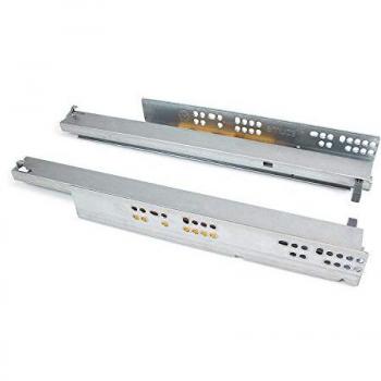 Coulisses Invisibles EMUCA – 250 mm – Sortie Totale – Zingué – Argent
