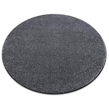 Alfombra Círculo San Miguel Gris 97 – 170 cm, Llenura y Color Sólido