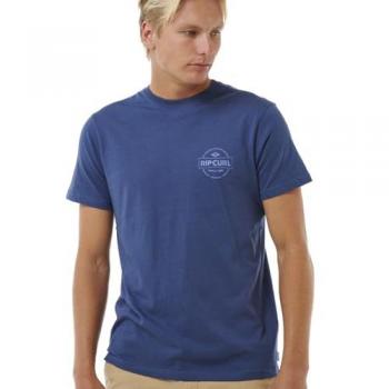 Rip Curl Men's Staple Short Sleeve T-Shirt in Washed Navy