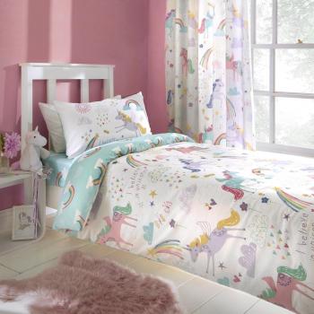 Bedlam 'Rainbow Unicorn' Childrens Duvet Cover Set