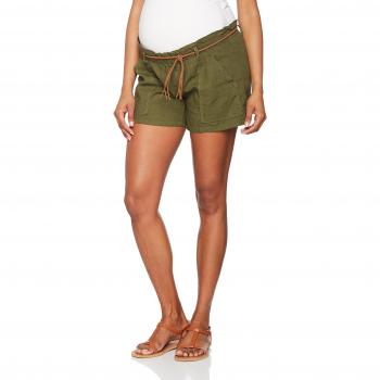 MAMALICIOUS Mlkenya Woven, Pantalones Cortos Premamá para Mujer, Verde, Talla S