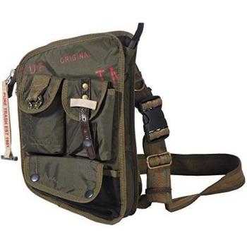 Nylon Schultertasche, PT, oliv