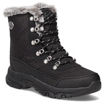 Skechers Botas Trego Azul Glacial Negra Femenina