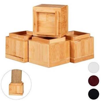 Furniture Elevation Set of 4, 8.5 cm Rise, Natural Finish
