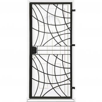 Barrière grise en grille avec un vantail 200×110 cm