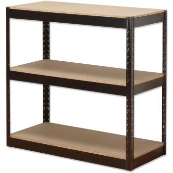 Heavy-Duty Influx Boltless Storage Shelving, Three Shelves, Black, W950xD450xH940mm, Load Capacity 450kg Total