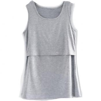 Solid Color Maternity Nursing Vest