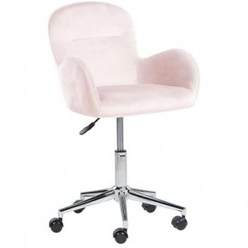 Fauteuil de Bureau Chic en Velours Rose