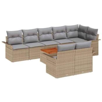 Tapisserie extérieure polyvalente : canapé, fauteuils et rangements en rattan
