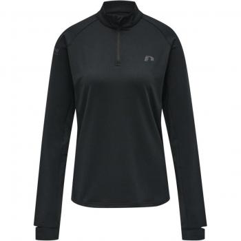 Newline Damen Oberteil mit Halbzip in Schwarz