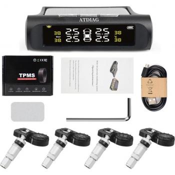 2-Sensor Wireless Motorcycle TPMS with USB Charging and Waterproof Features