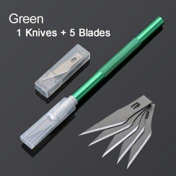 Couteau de découpe pour modèles en acier inoxydable, 5 lames, ensemble de bricolage
