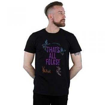T-shirt Looney Tunes That's All Folks per Uomo Fit Boyfriend