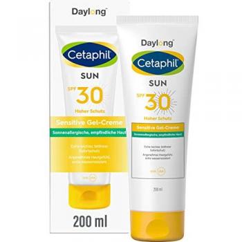 Cetaphil SUN Sensitive Gel-Creme SPF 30 Extra-leichter, fettfreier Sonnenschutz Gel 200 ml