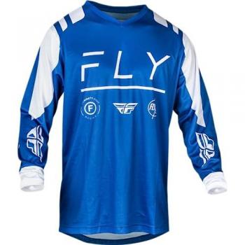 Maillot de motocross FLY Racing F-16 Blanc Bleu L
