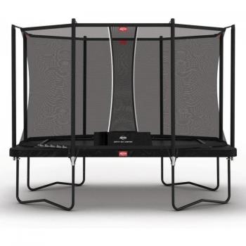 Berg Toys 330 Trampolin – Ultim Favorit Schwarz, Sicherheitsnetz Comfort