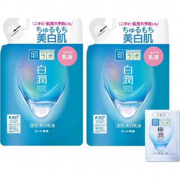Hada Labo Hakujun herlaadbare bleechende medicatie-emulsie 140 ml met 2 Gokujun sachets + [Quasi-medicijn] [Product] blauw