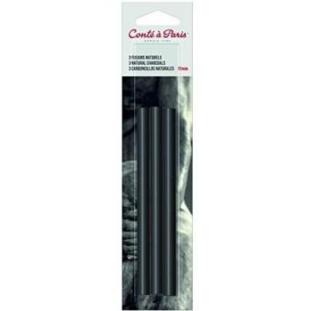 Fusains Conté 5 Ronds Naturels 6mm