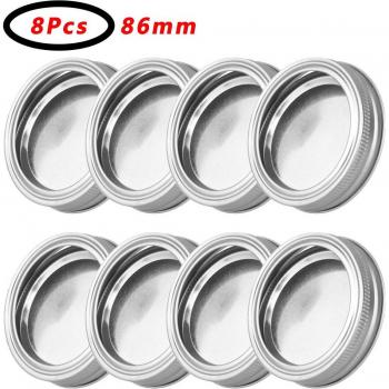 Stainless Steel Metal Caps for 70mm/86mm Glass Jars