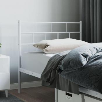 Metal Headboard White 80 cm by vidaXL