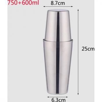 GOALONE Edelstahl Cocktail Shaker Set, 2 Stück, 600ml und 800ml