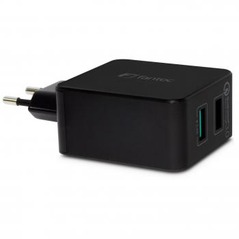 FANTEC QC3-A21 Schnellladegerät in Schwarz