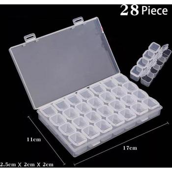 Cross Stitch Storage Box with 28 Lattices