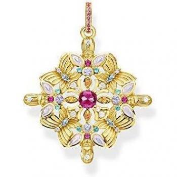 Colgante de Mariposa Caleidoscopio en Plata Bañada en Oro de 18k